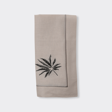 Guardanapo Palms - Areia / Preto