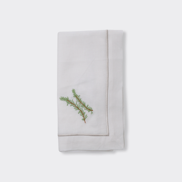 Guardanapo Herbes - Off White / Verde