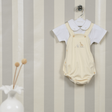 Conjunto Coelho e Girafa - Branco / Amarelo