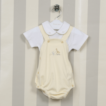 Conjunto Coelho e Girafa - Branco / Amarelo