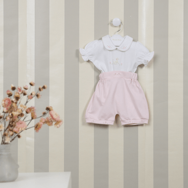 Conjunto Daphne - Branco / Rosa