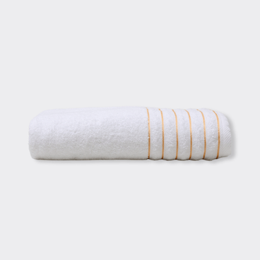 Toalha de Banho New Stripes Gigante - Branco / Amarelo