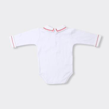 Body Lyon - Branco / Vermelho