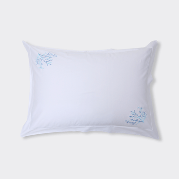 Fronha Coral 50x70 - Branco / Azul