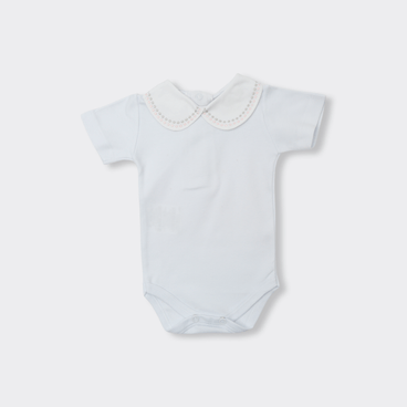 Body Petit Poa - Branco / Rosa
