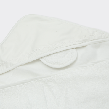 Toalha de Banho C/ Capuz Petit Classique - Branco / Branco