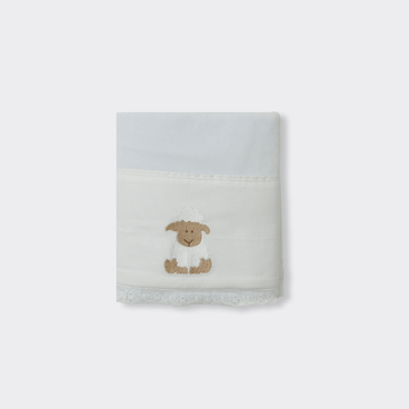 Blanket Ovelinha - Branco / Caqui