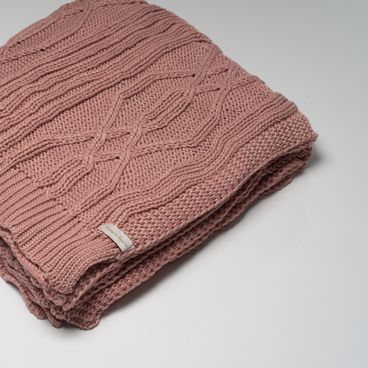 Peseira Tricot Entrelacê - Rosa