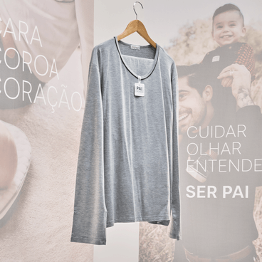 Pijama Robert - Preto / Cinza