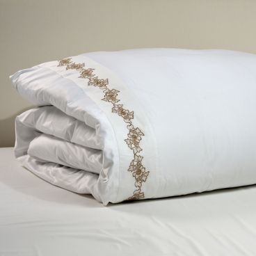 Capa de Edredom Winter Garden 450 Fios - Branco / Caqui