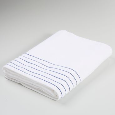 Toalha de Banho New Stripes Gigante - Branco / Azul Marinho