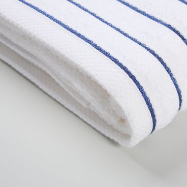 Toalha de Banho New Stripes Gigante - Branco / Azul Marinho