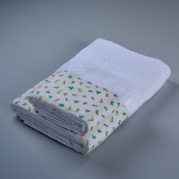 Kit Banho e Rosto Mini Flor - Branco / Verde