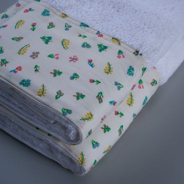 Kit Banho e Rosto Mini Flor - Branco / Verde