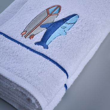 Kit Banho e Rosto Surf Shark - Branco / Azul