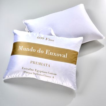 Travesseiro Premiata Classe a 600 Fios Suporte Alto - Branco