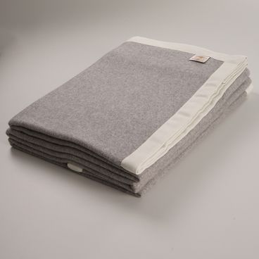 Cobertor Italiano Cashmere Melody - Cinza / Marfim