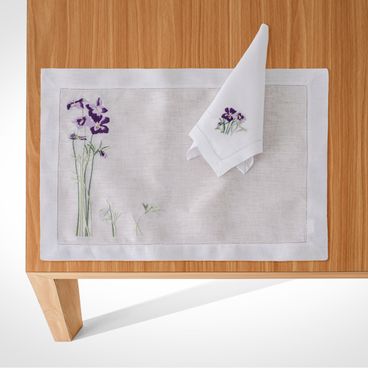 Lugar Com Guardanapo Americano Floral Birds Foot - Lilás
