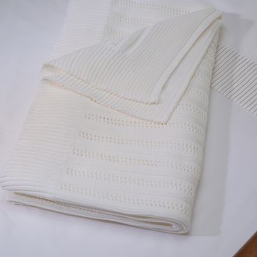 Manta Tricot Bliss - Branco