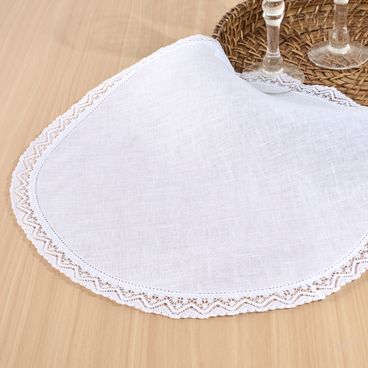 Toalha de Bandeja Harper 40 Cm Red - Branco