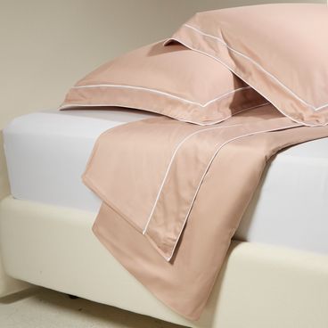 Jogo de Lençol Bamboo - Rosa / Branco