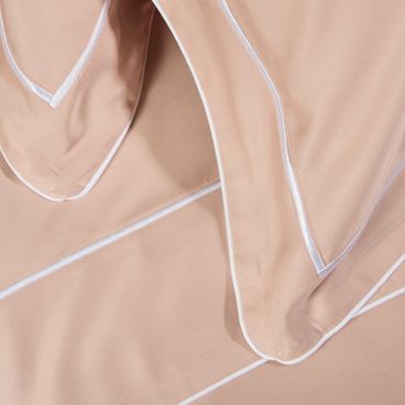 Jogo de Lençol Bamboo - Rosa / Branco