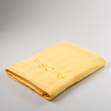 Toalha de Praia e Piscina Chevron - Amarelo
