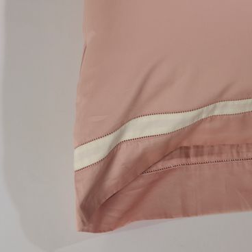 Fronha 400 Fios Fascino - Rose / Marfim