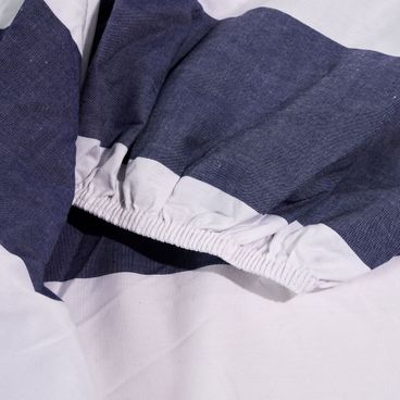 Lencol de Baixo Avulso Mix And Match Stripes - Marinho / Branco