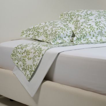 Jogo de Lençol 300 Fios Tilia - Branco / Verde