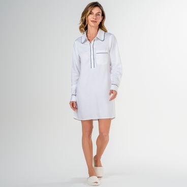 Camisão Bambu - Branco / Preto