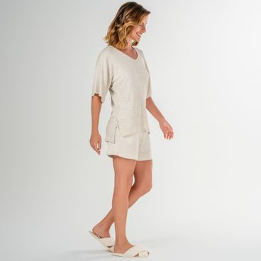 Pijama Moments Curto - Cru