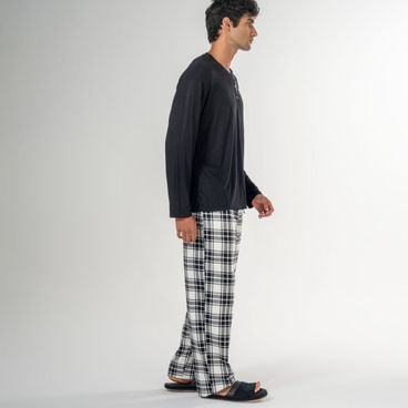 Pijama James - Preto / Branco