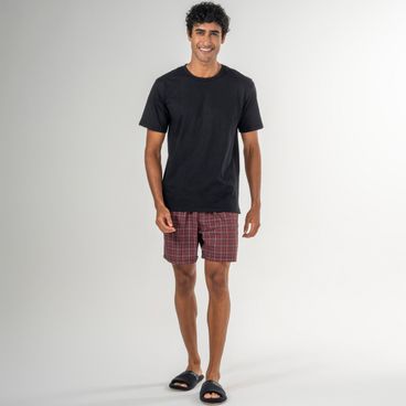 Pijama Nicolau - Preto/Vermelho
