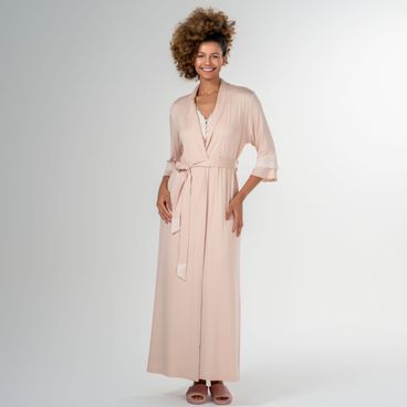 Robe Wendy Longo - Nude / Off White