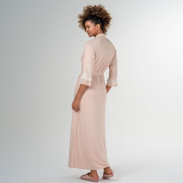 Robe Wendy Longo - Nude / Off White