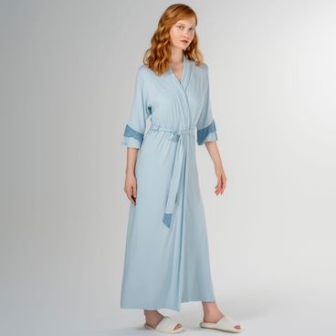 Robe Wendy Longo - Azul Claro/ Azul