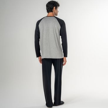Pijama Aleks - Preto / Cinza