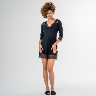 Pijama Algodão Pima Sarah - Preto