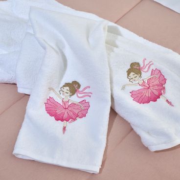 Kit Banho e Rosto Ballerina - Branco / Rosa