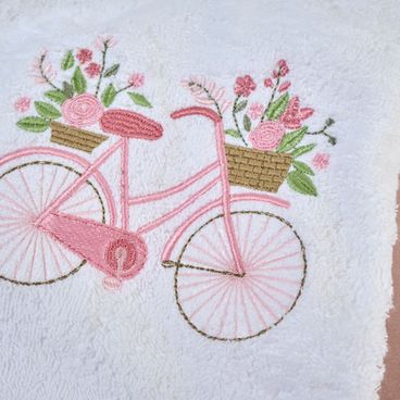 Kit Banho e Rosto Wildflower - Branco / Rosa