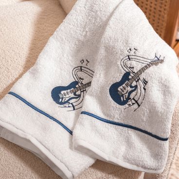 Kit Banho e Rosto Rock - Branco / Azul Jeans