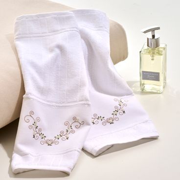 Kit Lavabo Fiore - Branco / Bege