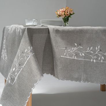 Toalha de Mesa Aurora - Cinza