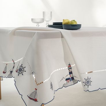 Toalha de Mesa Marine - Branco