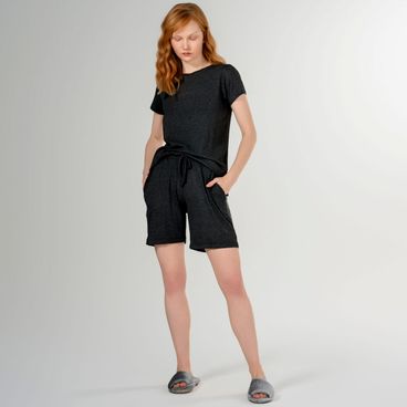 Pijama Lounge Curto - Preto